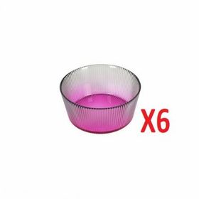 Porland 04FIA002616 13 cm 6'lı Tirius Pembe-Koyu Yeşil Kase