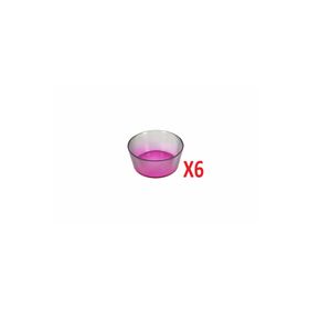 Porland 04FIA002616 13 cm 6'lı Tirius Pembe-Koyu Yeşil Kase