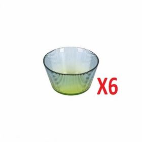 Porland 04FIA002617 11 cm 6'lı Tirius Mavi-Yeşil Kase