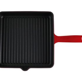 Porland 04FST002560 25 cm Sapore Kırmızı Kare Döküm Tava