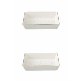 Porland 04LFH000583 Forest 12x20 cm 2'li Kahvaltı Meze Tabağı