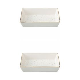 Porland 04LFH000583 Forest 12x20 cm 2'li Kahvaltı Meze Tabağı