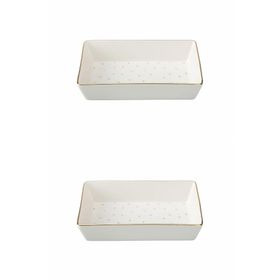 Porland 04LFH000583 Forest 12x20 cm 2'li Kahvaltı Meze Tabağı