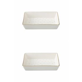 Porland 04LFH000583 Forest 12x20 cm 2'li Kahvaltı Meze Tabağı