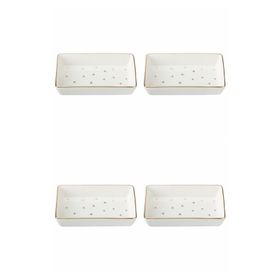 Porland 04LFH000583 Forest 12x20 CM 4'lü Kahvaltı Meze Tabağı