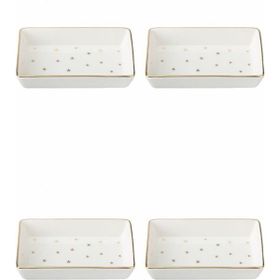 Porland 04LFH000583 Forest 12x20 CM 4'lü Kahvaltı Meze Tabağı