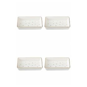 Porland 04LFH000583 Forest 12x20 CM 4'lü Kahvaltı Meze Tabağı