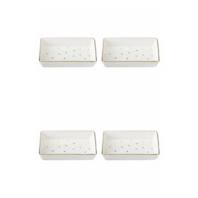 Porland 04LFH000583 Forest 12x20 CM 4'lü Kahvaltı Meze Tabağı
