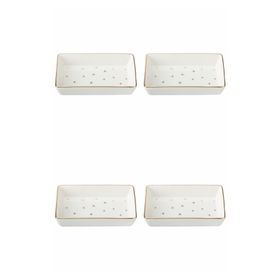 Porland 04LFH000583 Forest 12x20 CM 4'lü Kahvaltı Meze Tabağı