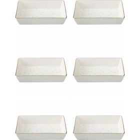 Porland 04LFH000583 Forest 12x20 CM 6'lı Kahvaltı Meze Tabağı
