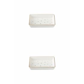 Porland 04LFH000587 Forest 7x11 cm 2'li Kahvaltı ve Meze Tabağı