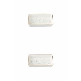 Porland 04LFH000587 Forest 7x11 cm 2'li Kahvaltı ve Meze Tabağı
