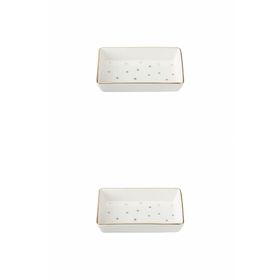 Porland 04LFH000587 Forest 7x11 cm 2'li Kahvaltı ve Meze Tabağı