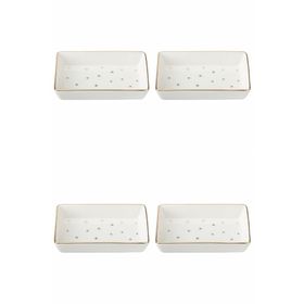 Porland 04LFH000587 Forest 7x11 cm 4'lü Kahvaltı ve Meze Tabağı