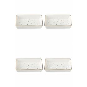 Porland 04LFH000587 Forest 7x11 cm 4'lü Kahvaltı ve Meze Tabağı