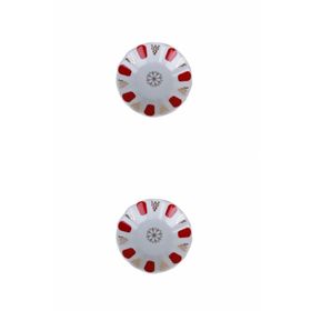 Porland 04POR005231 Kırmızı 11 cm 2'li Yaldız Çay Tabağı