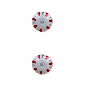 Porland 04POR005231 Kırmızı 11 cm 2'li Yaldız Çay Tabağı