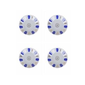 Porland 04POR005232 Mavi 11 cm 4'lü Yaldız Çay Tabağı