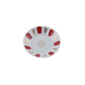 Porland 04POR031010 Kırmızı Yaldız Ergonomik Çay Tabağı