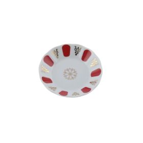 Porland 04POR031010 Kırmızı Yaldız Ergonomik Çay Tabağı