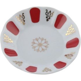 Porland 04POR031010 Kırmızı Yaldız Ergonomik Çay Tabağı