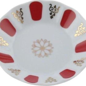 Porland 04POR031010 Kırmızı Yaldız Ergonomik Çay Tabağı