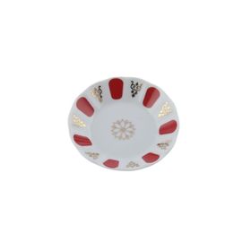 Porland 04POR031010 Kırmızı Yaldız Ergonomik Çay Tabağı