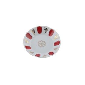 Porland 04POR031010 Kırmızı Yaldız Ergonomik Çay Tabağı
