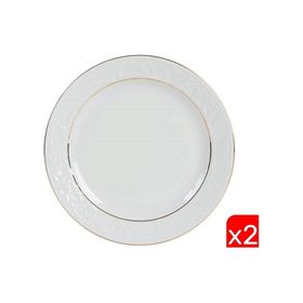 Porland 04POR031038 25 cm 2'li Hazan Altın Yaldız Düz Tabak