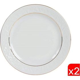 Porland 04POR031038 25 cm 2'li Hazan Altın Yaldız Düz Tabak