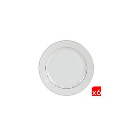 Porland 04POR031038 25 cm 6'lı Hazan Altın Yaldız Düz Tabak