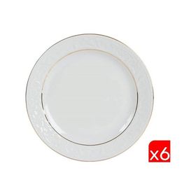 Porland 04POR031038 25 cm 6'lı Hazan Altın Yaldız Düz Tabak