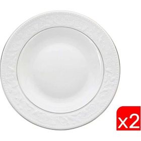 Porland 04POR031144 22 cm 2'li Hazan Platin Yaldız Çukur Tabak