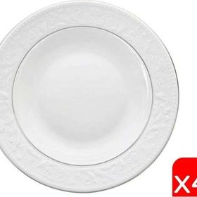 Porland 04POR031144 22 cm 4'lü Hazan Platin Yaldız Çukur Tabak