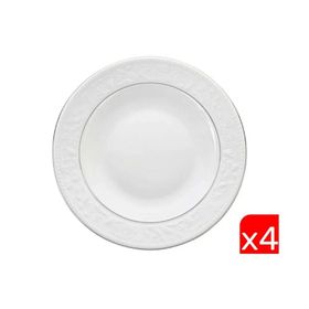 Porland 04POR031144 22 cm 4'lü Hazan Platin Yaldız Çukur Tabak