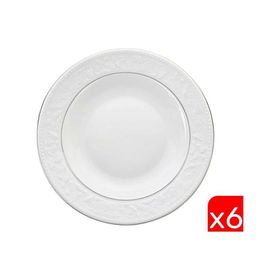 Porland 04POR031144 22 cm 6'lı Hazan Platin Yaldız Çukur Tabak