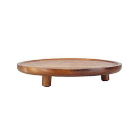 Porland 04STY008082 24 cm Akazie Ayaklı Sunum Tabağı