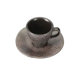 Porland 04SWA000278 75cc Stoneware Ironstone Tabaklı Kahve Fincanı