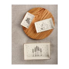 Porland 11-13-19 cm Forest 3 Parça Kahvaltı Meze Tabağı