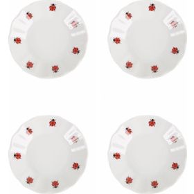Porland 11 cm 4'lü 04POR005251 Uğur Böceği Çay Tabağı