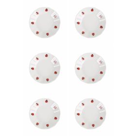 Porland 11 cm 6'lı 04POR005251 Uğur Böceği Çay Tabağı