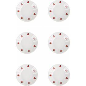 Porland 11 cm 6'lı 04POR005251 Uğur Böceği Çay Tabağı