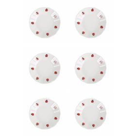 Porland 11 cm 6'lı 04POR005251 Uğur Böceği Çay Tabağı