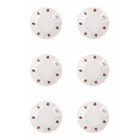 Porland 11 cm 6'lı 04POR005251 Uğur Böceği Çay Tabağı