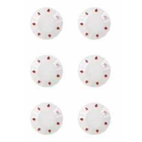 Porland 11 cm 6'lı 04POR005251 Uğur Böceği Çay Tabağı