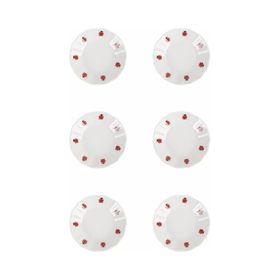 Porland 11 cm 6'lı 04POR005251 Uğur Böceği Çay Tabağı