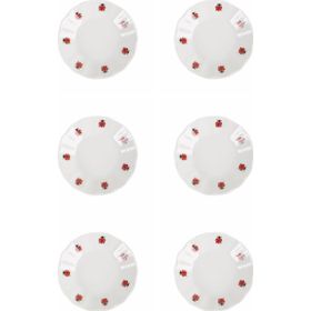 Porland 11 cm 6'lı 04POR005251 Uğur Böceği Çay Tabağı