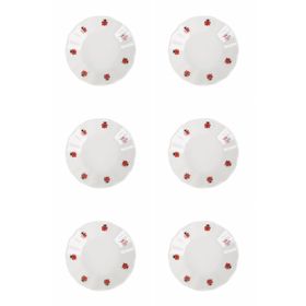 Porland 11 cm 6'lı 04POR005251 Uğur Böceği Çay Tabağı