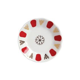 Porland 11 cm Kırmızı Yaldız Çay Tabağı