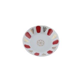 Porland 11 cm Kırmızı Yaldız Çay Tabağı